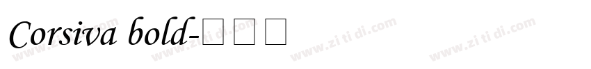 Corsiva bold字体转换